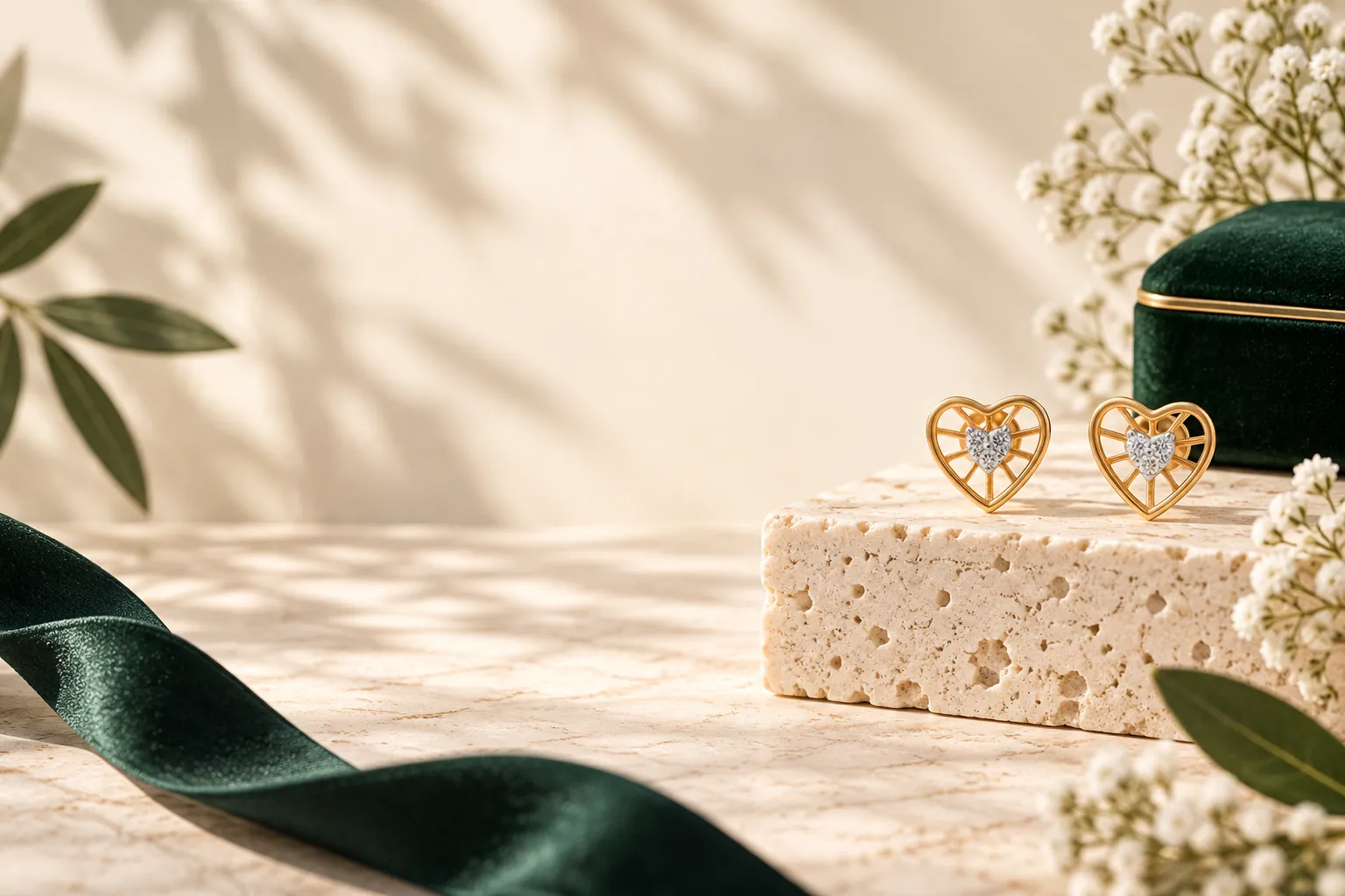 Heart studs